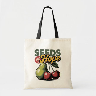 Seeds of Hope Pear Cherry Retro Christian Tee トートバッグ