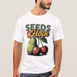 Seeds of Hope Pear Cherry Retro Christian Tee Tシャツ