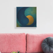 "Seeds of Stillness" Abstract キャンバスプリント (インサイチュ (リビング))