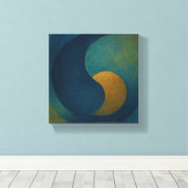 "Seeds of Stillness" Abstract キャンバスプリント (インサイチュ (ウッドフロア))