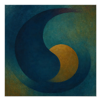 "Seeds of Stillness" Abstract ポスター