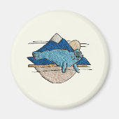 Seehund im Stickdesign マグネット (正面)