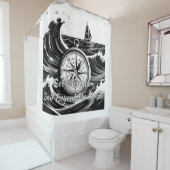 Seek Adventure, Sail Beyond The Horizon シャワーカーテン (インサイチュ)