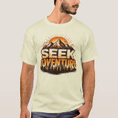 Seek Adventure Vintage Mountain Adventure Outdoor Tシャツ (正面)