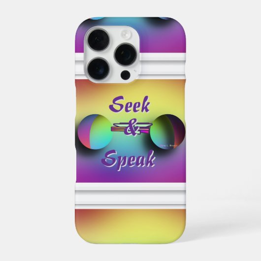 Seek And Speak ロゴ iPhoneケース (裏面)