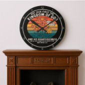 Seek First The Kingdom Of God Floral Graphic ラウンド壁時計