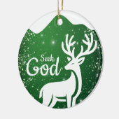 Seek God Religious Holiday  ⛪️ 🎄 セラミックオーナメント (左)