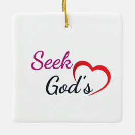 Seek God’s Heart - Square  セラミックオーナメント