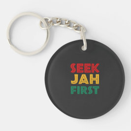 Seek Jah First Rastafarian Reggae Rasta Colors キーホルダー