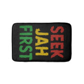 Seek Jah First Rastafarian Reggae Rasta Colors バスマット (正面)