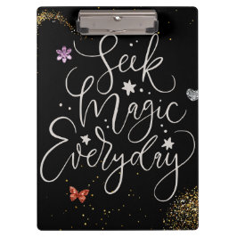 Seek Magic Every Day- Glam Glitter Clipboard クリップボード