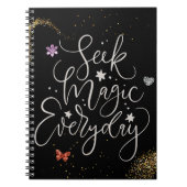Seek Magic Every Day- Glitter Glam Notebook ノートブック (正面)
