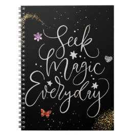 Seek Magic Every Day- Glitter Glam Notebook ノートブック