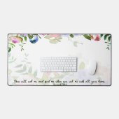 Seek Meフローラ聖なる書物、 経典 デスクマット (キーボード&マウス)