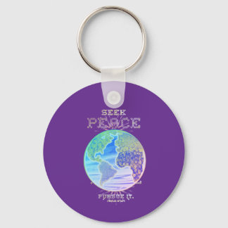 Seek Peace Earth Psalms Keychain キーホルダー