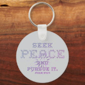 Seek Peace Earth Psalms Keychain  キーホルダー (裏面)