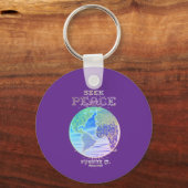 Seek Peace Earth Psalms Keychain  キーホルダー (正面)