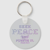Seek Peace Earth Psalms Keychain  キーホルダー (裏面)
