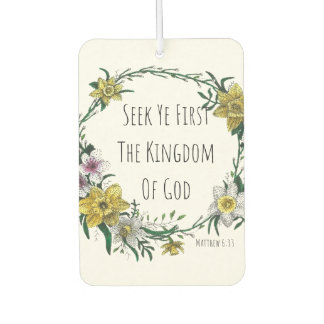 Seek Ye First the Kingdom Air Freshener カーエアーフレッシュナー