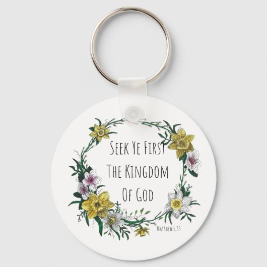 Seek Ye First the Kingdom Keychain キーホルダー (正面)