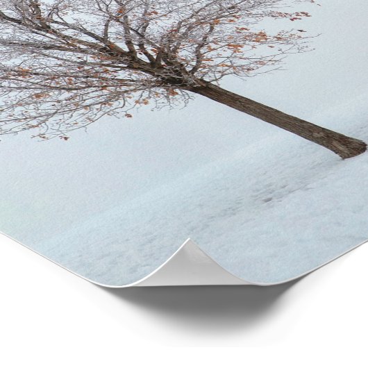 Seek Ye First the Kingdom Winter Tree Landscape ポスター (角)