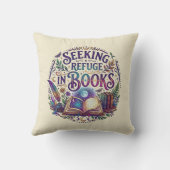 Seeking Refuge in Books Whimsical Celestial Mystic クッション (裏面)