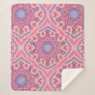 Seelenkreis – Leuchtende Mandala Fleecedecke  シェルパブランケット