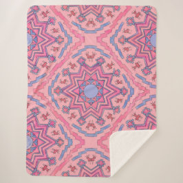 Seelenkreis – Leuchtende Mandala Fleecedecke シェルパブランケット