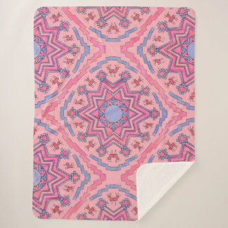 Seelenkreis – Leuchtende Mandala Fleecedecke  シェルパブランケット