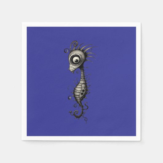 Seepferd seahorse スタンダードカクテルナプキン (正面)