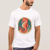 Seepferdchen Im Seemannsgarn Tシャツ (正面)