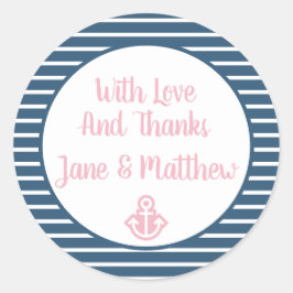 Seersuckerありがとうカスタマイズ可能なシール ラウンドシール