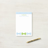 Seersucker Bow Tie パーソナライズされた Post-It Notepad ポストイット (デスク上)
