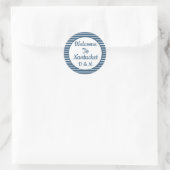 Seersucker Welcomeカスタマイズ可能ステッカー ラウンドシール (バッグ)