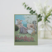 Seesaw Margery Daw nursery rhyme ポストカード (スタンド正面)