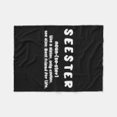 Seester Definition Like A Sister Only Cooler  フリースブランケット (正面(横))