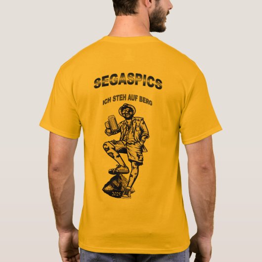 Segaspics - Ich steh auf Berg und Bier Tシャツ (裏面)