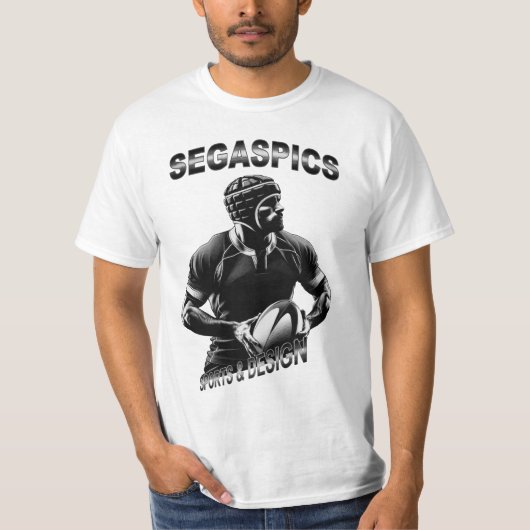 Segaspics Sport und Design - Rugby Football Tシャツ (正面)