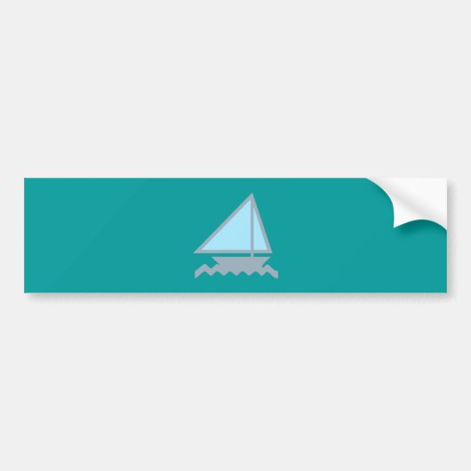 Segelboot sailing boat バンパーステッカー (正面)