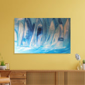 Segeln an einem Sommertag キャンバスプリント (インサイチュ (リビング))