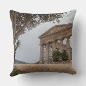 Segesta、シシリーのギリシャの寺院 クッション (裏面)