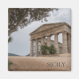Segesta、シシリーのギリシャの寺院 マグネット