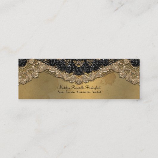 Segonzacの細くエレガントなビクトリア時代の人3.5" x 2" スキニー名刺 (正面)