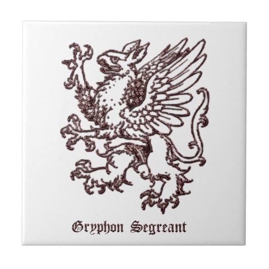 segreant中世紋章学Gryphon タイル (正面)