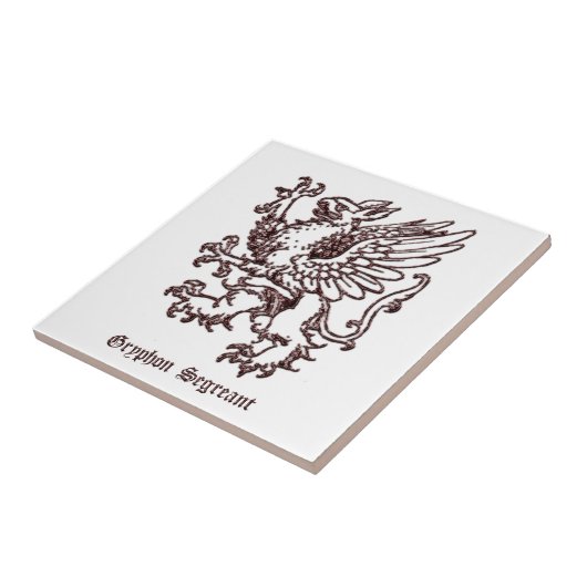 segreant中世紋章学Gryphon タイル (側面)