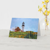 Seguin Island Lighthouse カード (黄色い花)