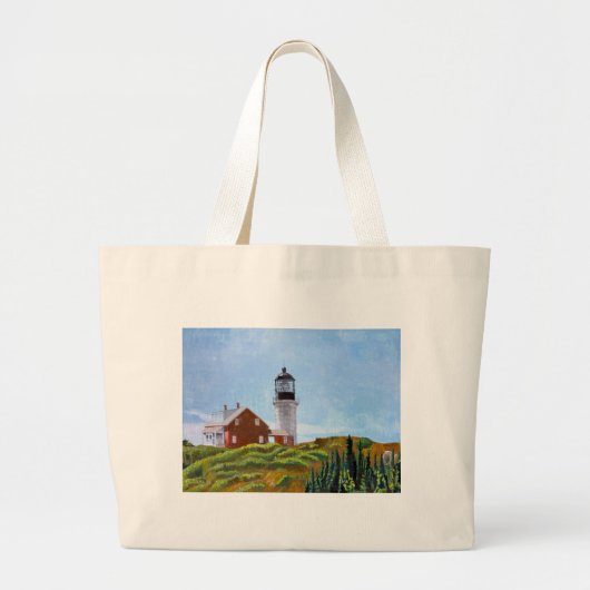 Seguin Island Lighthouse ラージトートバッグ (正面)