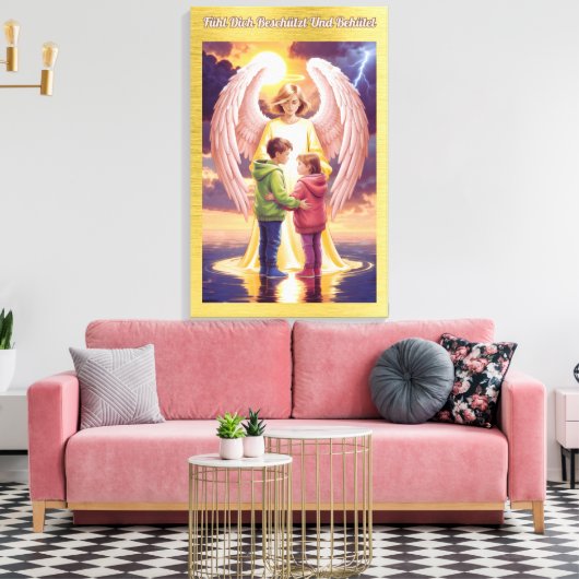 Sei Beschützt und Behütet キャンバスプリント (インサイチュ (リビング))