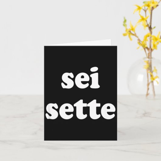 Sei Sette Italian Funny  カード (黄色い花)