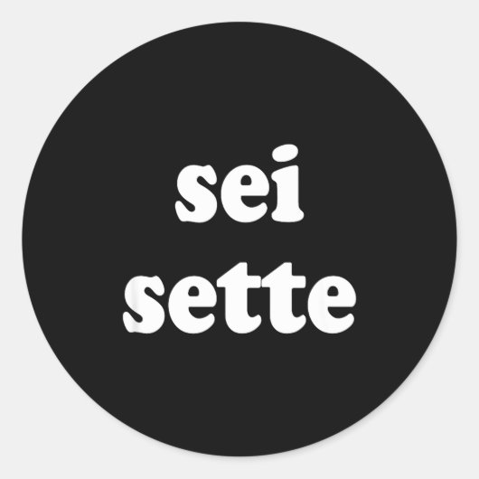 Sei Sette Italian Funny  ラウンドシール (正面)